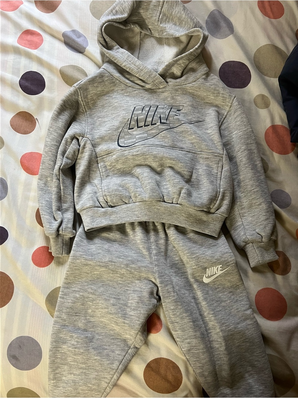 Nike Light Gray Heather Hoodie and Joggers Set